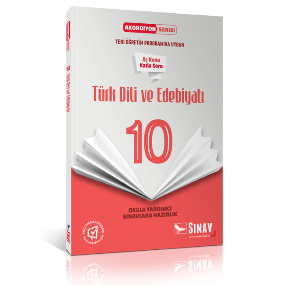 Sınav Yayınları 10. Sınıf Türk Dili ve Edebiyatı Akordiyon Kitap