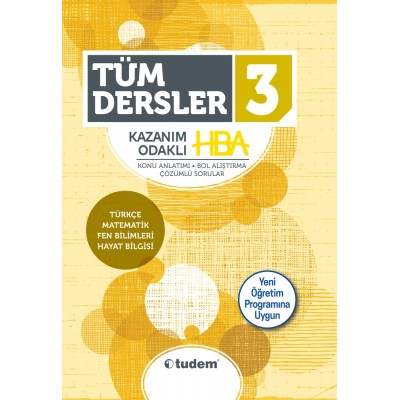 3.Sınıf Tüm Dersler Kazanım Odaklı HBA