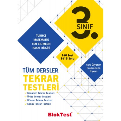 3.Sınıf Tüm Dersler Tekrar Testleri